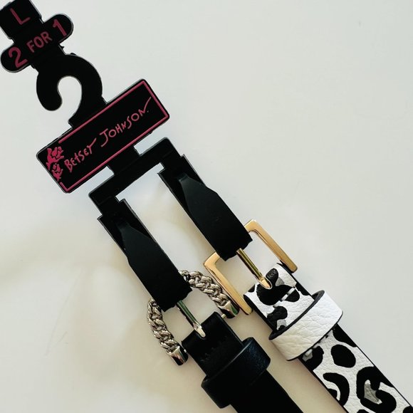 BETSEY JOHNSON Set of 2 Belts NWT Size Large - Picture 5 of 5
